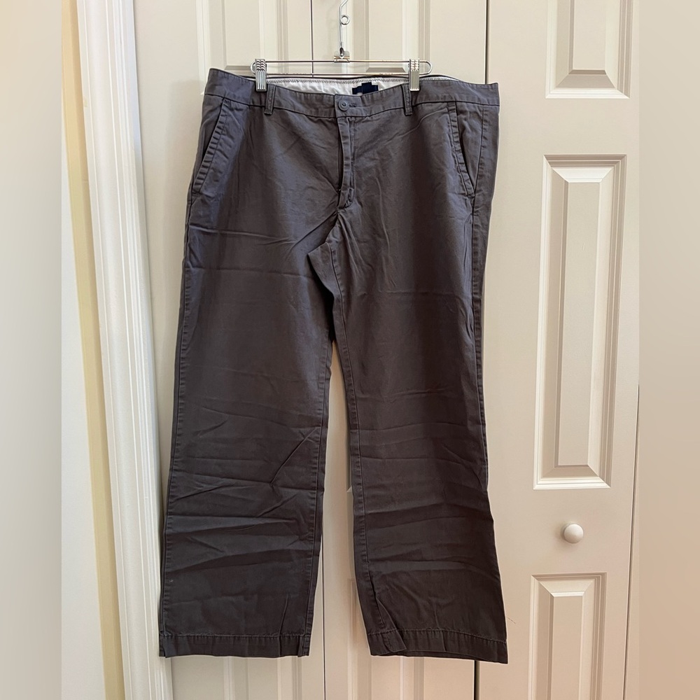 GAP Gray Chinos Straight Leg Cotton - Size 18